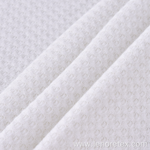 Stretch Polyester Viscose Knitted Recycled Waffle Fabric